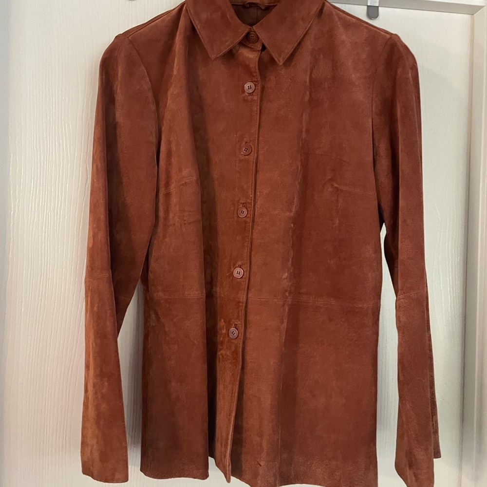 Massini Women's Tan Suede Leather Jacket